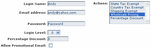 Customer login admin