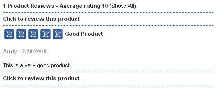 Product reviews