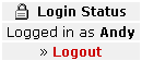 login screen