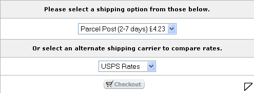 Shipping selector